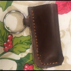 Handmade leather lighter/lipstick case